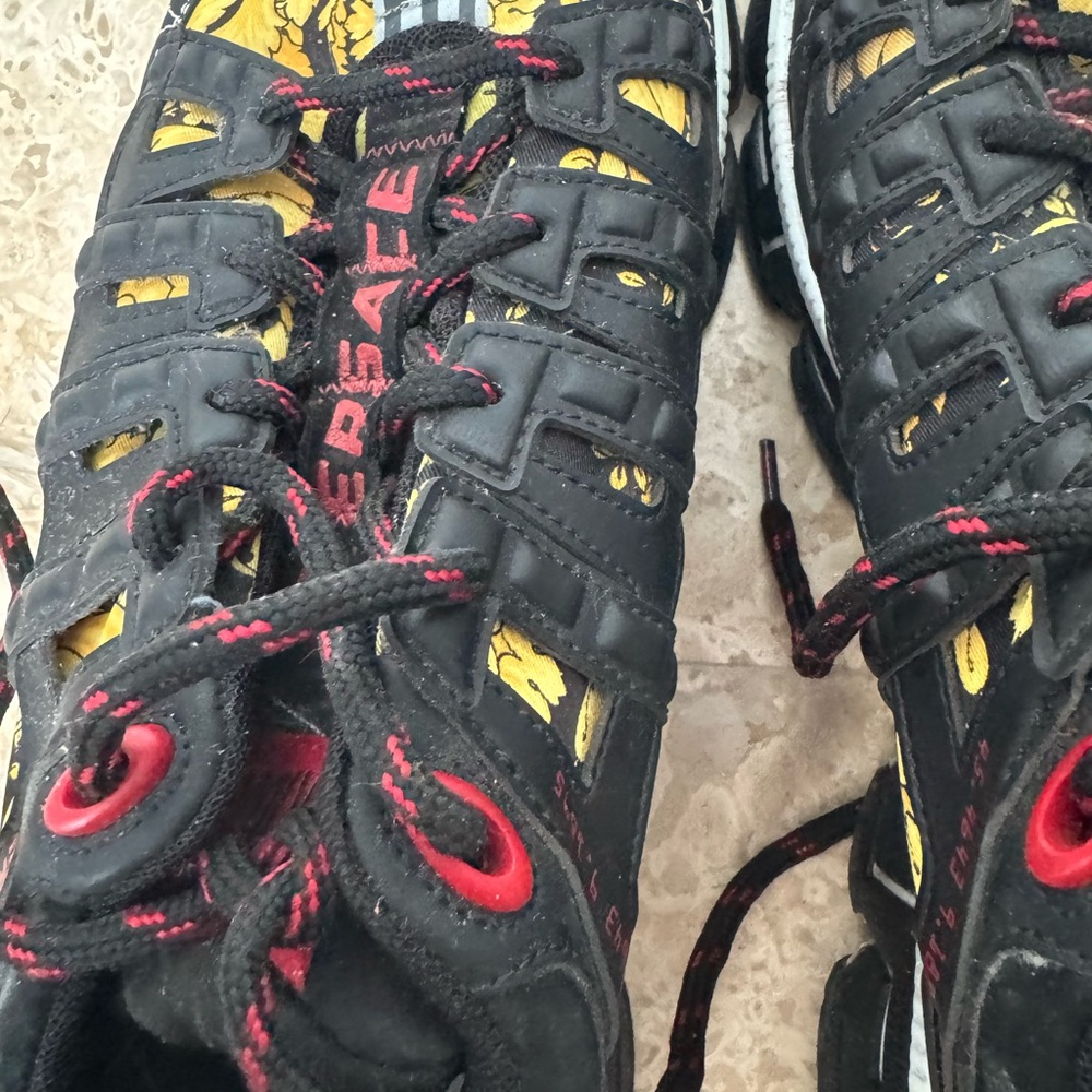 Versace Black and Gold Sneakers with Red Accents - Picture 2 of 6